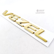 1 X ABS Gold VEZEL Letter Auto Car Emblem Badge Sticker Decal Replacement For Honda VEZEL