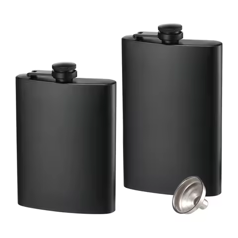 8 10 12 oz Stainless Steel Hip Flask with Funnel Pocket Hip Flask for Liquor Outdoor Wine Bottle Pot