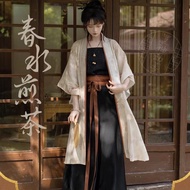 [Spring Sencha] Luo Sleeve Dongxiang Chinese Style New Song-Made Long Shirt Daily Hanfu Women Song P