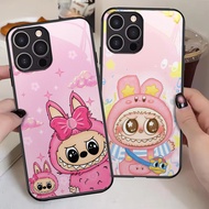 G-29 Labubu HD Glass Casing for iphone 15 8 XR 6S XS 7 X 6 Plus Pro Max Case