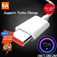Type-C 6A Turbo Super Fast Charging Cable For Xiaomi 18w 27w Charger