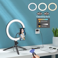 LED Selfie Ring Light Circle Fill Light Dimmable Round Lamp Tripod Trepied Makeup Photography RingLi