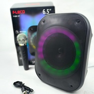 Speaker Bluetooth Portable Fleco F-6581 XT 10Watt BT FM AUX 6.5 inch DC5V Battery 1800mAh Free Mic W
