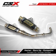 Racing CSX exhaust - black CF type exhaust - By CSX FACTORY MUFFLER