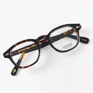 แว่นกันแดด MOSCOT LEMTOSH ทรงเรโทรสำหรับผู้ชายและผู้หญิง แว่นสายตาแบบไม่มีสาย วัสดุโพลีเอสเตอร์ ขนาด
