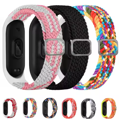 Elastic Strap for Xiaomi Mi Band 7 6 5 4 3 Adjustable Comfortable Fabric Bracelet Wristband Xiaomi M