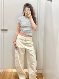 UniqloˉJapanese Womens Knitted Silhouette Pants Casual Pants Scimitar Sickle Pants Work Pants 25 Aut