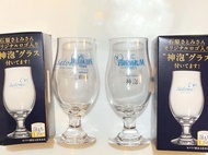 日本空運進口 全新連盒 Suntory 石原里美神泡 特別限量版 350ml  鬱金香高腳啤酒杯 ( 賣少見少款式 )