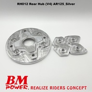 BM Power CNCTechnology AluminiumBillet Balancing Racing Rear Hub Adapter(V4)convert drumbrake to discbrake for AR125 rim