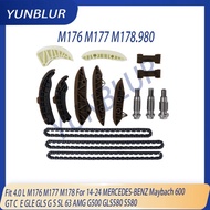 Engine Timing Chain Guide Kit Fit 4.0 L M176 M177 M178 For 14-24 MERCEDES-BENZ Maybach GT C E GLE GL