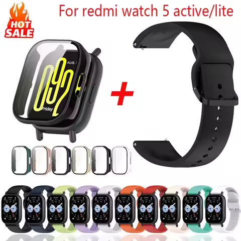 Official wristbelt+Case for Redmi Watch 5 Active strap smartwatch Silicone Bracelet correa redmi wat