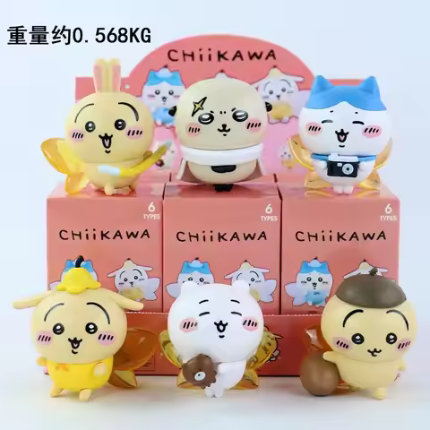 Chiikawa Cute Blind Box Figurine Happy Friends Series Cartoon Decor Desktop Display Collectible Gift