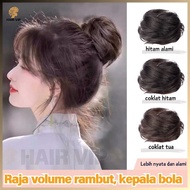 V-0013 women's Wig headband, women's short Wig, ball head Wig/Korean Fun Bun/Hair Bun/Instant Bun Bu