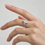 Marquise  Set Full Moissanite Real Moissanite Diamond Women Ring 3.0ct Engagement Proposal Ring