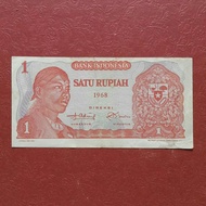Uang Kertas Kuno Rp 1 Rupiah 1968 Seri Sudirman TP13hn