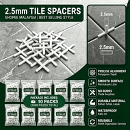 Tile Spacer Cross [Ready Stock] Professional Tile Alignment Gaps Leveling System Plastic Spacer 1mm 