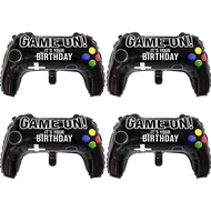 4 Packs Video Game Party Balloons, 23.6 x 15.7 Inch Game on Balloons Video Game Controller Aluminum 