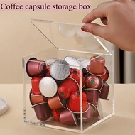 Flip-up Clear Acrylic Coffee Pod Storage Box Dustproof Square Cube Display Box Wedding Chocolate Can