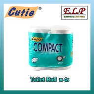 Cutie Compact Toilet Tissue/Toilet Roll (4 Rolls)