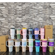 2026Owala-Thermos Cup Handle with Straw Car Cup 24oz/32oz/30oz/40oz Car Water Cup Coffee Cup