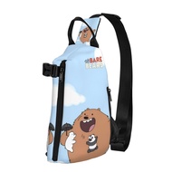 We Bare Bears Crossbody bag, men's and women's shoulder backpack, crossbody chest sling backpack，Sling Bags，Portable belt bag，wallet
