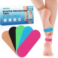 100 PCS Blister Prevention Tape, 5 Colors 1.2in x 3.5in Blister Tape, Precut Blister Bandages for To