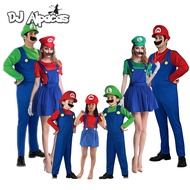 Super Mario เสื้อผ้าเด็กและผู้ใหญ่ Mario ครอบครัว Bros ชุดคอสเพลย์ผู้หญิงชุดเด็กของขวัญ Party MARIO &amp; LUIGI เสื้อผ้า