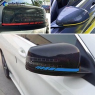 NOBELJIAOO 2Pcs Rearview Mirror Side Stripes Sticker Vinyl Decal For Mercedes Benz W204 W205 W176 A4