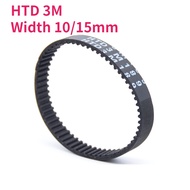 1pcs HTD 3M Timing Belt Pitch 3mm Width 10/15mm Closed Rubber Drive Belts Perimeter 171 174 177 180 