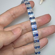 G52 斯里蘭卡 藍月光石 藍晶石 多面彩藍光 手排 手鍊 設計款