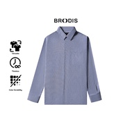 KEMEJA Broodis - Soma Blue Modern Fit Soma Tweed Shirt with Premium Houndstooth Motif