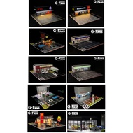 G-Fans 1/64 Diorama Starbucks, Family Mart, Lawson, KFC, McDonald's, 7 Eleven, Apple Store, Porsche,