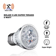 SUPER BRIGHT 5 LED BULB - LED LIGHT - LIGHT BULB - 5 LED LIGHT BULB