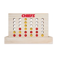 Rico Industries NFL Wooden 4 in a Row Board Game Line up 4 Game Travel Board Games for Kids and Adul