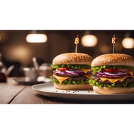 AI Burger Stock Photo Digital File