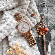 [Original] Alexandre Christie 2579 LHBRGSL Elegance Women's Watch with Silver Dial Rose Gold Stainless Steel