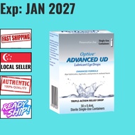 Optive Advanced UD Eye Drop 0.4ml 30s Hydrates and Protect Natural Tears Optrex Refreshing Eye Drops