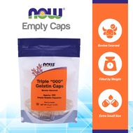 NOW Foods Empty Gelatin Capsules, Triple "000", Bovine Sourced, Filled by Weight, 200 Gel Capsules