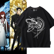 2025Steins Gate Steins Gate Joint Short-Sleeved Men's T-Shirt Anime Makise Akatsuma Reiki Merchandis