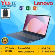 Lenovo IdeaPad Slim 3 15AMN8 82XQ01P3MJ / 82XQ01P2MJ 15.6'' FHD Laptop ( R3 30, 8GB, 512GB SSD, AMD,