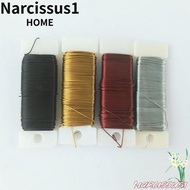 NARCISSUS Florist Green Wire, 22 Gauge Ribbon Making Floral Paddle Wire, DIY Floral Arrangements Fle