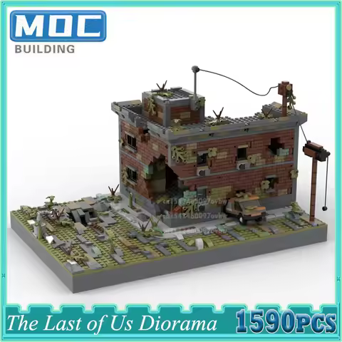 Games Scenes MOC Building Block The Last of Us Diorama Technology Bricks Display Street View Castle 