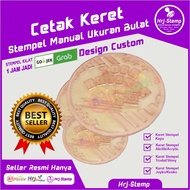 KAYU Print Round Runaflek Rubber Stamps | Print Wood Stamp Rubber | Shiny Stamp Rubber | Trodat Stam