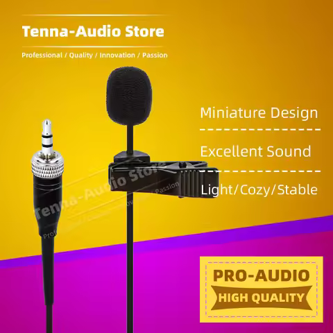 3.5MM Stereo Jack Screw Lock Tie Clip Lavalier Microphone For SENNHEISER EM-XSW SK-XSW XS Wireless 1
