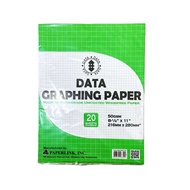 20Sheets Data Graphing Paper 50gsm 8.5" x 11" inch