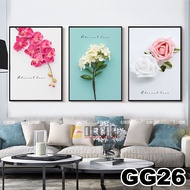 Tranh treo tường canvas khung gỗ 3 bức phong cách hiện đại Bắc Âu 257 tranh hoa trang trí phòng khác