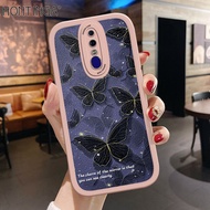 เคสโทรศัพท์ Hontinga สำหรับ OPPO Reno 2F Reno2F Reno2 Z Reno 2 F11น่ารักสีดำผีเสื้อเคสป้องกันกล้องคลุมทั้งหมดฝาหลังกันกระแทกเคสโทรศัพท์นิ่มสำหรับเด็กผู้หญิง