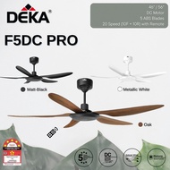 Deka F5DC PRO 56"/46" 5 Blades 20 Speed (10F + 10R) DC Motor Remote Ceiling Fan