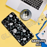 G43 - SAMSUNG A55 Softcase - Flexible rubber material - SAMSUNG A55 silicone - FLOWER Motif - SAMSUN