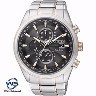 Citizen Eco-drive AT8016-51E AT8016-51 Stainless steel Chronograph Black Dial 100M Men s Watch